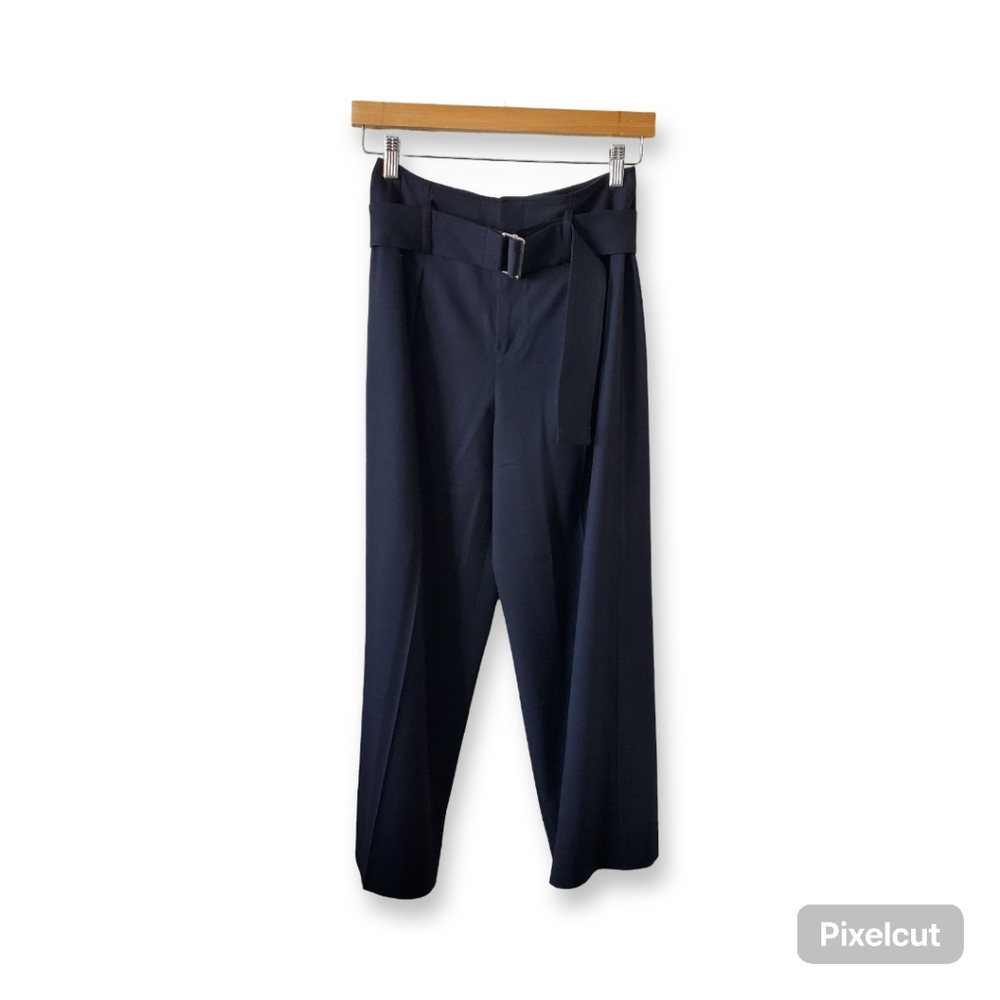 Club Monaco "Christobelle" black high waisted wide leg trousers size 0